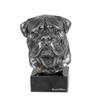 Bullmastiff figurki srebrne na kamieniu Art-Dog